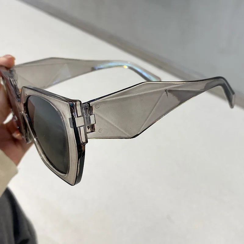 Vintage Brand Designer Polygon Sunglasses Women For Men Fashion Sun Glasses Trendy Punk Ladies Orange Big Shades-Dollar Bargains Online Shopping Australia