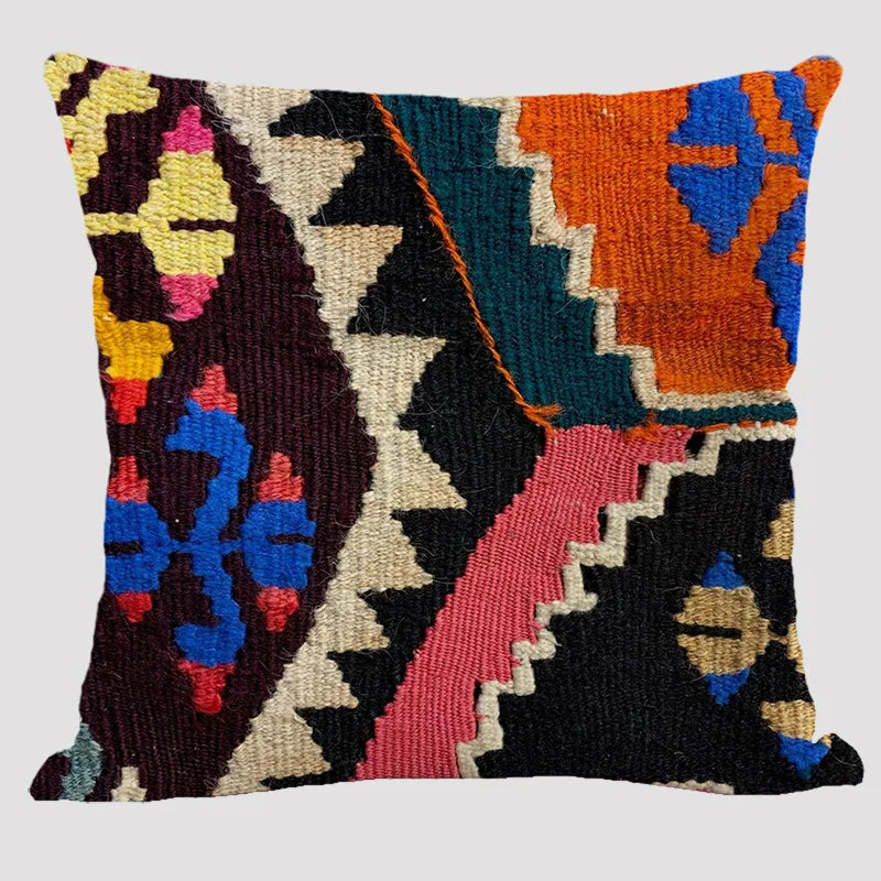 Bohemian Patterns Linen Cushions Case Multicolors Abstract Ethnic Geometry Print Decorative Pillows Case Living Room Sofa Pillow-Dollar Bargains Online Shopping Australia