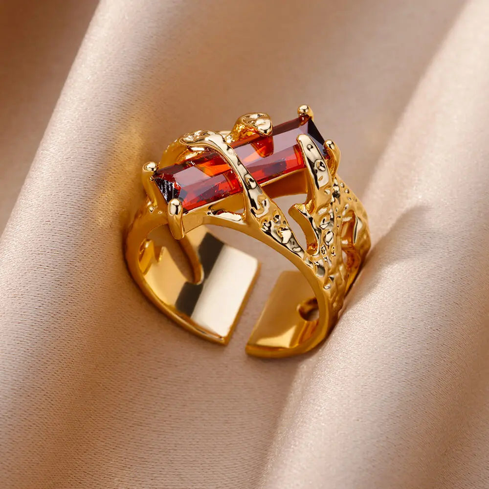 Lucky Turkish Evil Eye Rings For Women Opening Stainless Steel Ring Luxury Wedding Couple Jewelry anillos mujer-Dollar Bargains Online Shopping Australia