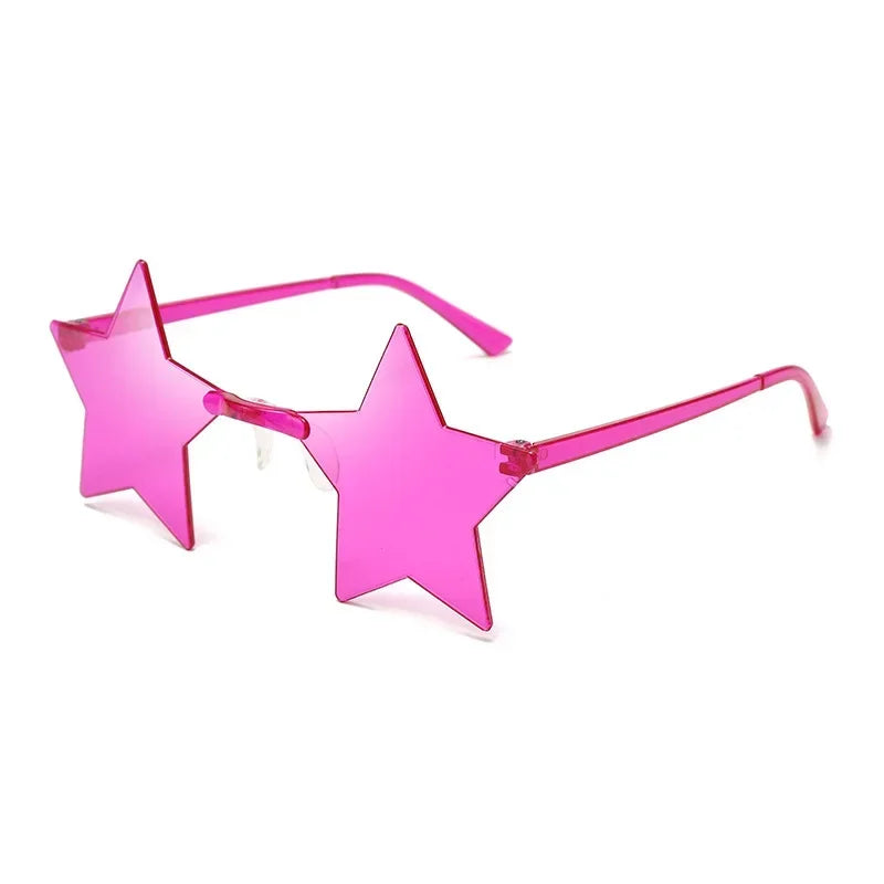 Star Sunglasses Ocean Color Frameless Personality Dazzle Ball Sun Candy Color One Mirror-Dollar Bargains Online Shopping Australia