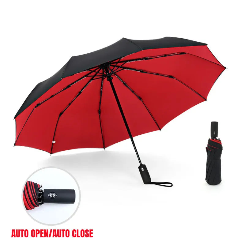 Windproof Double Layer Resistant Umbrella Fully Automatic Rain Men Women 10K Strong Luxury Business Male Large Umbrellas Parasol-Dollar Bargains Online Shopping Australia