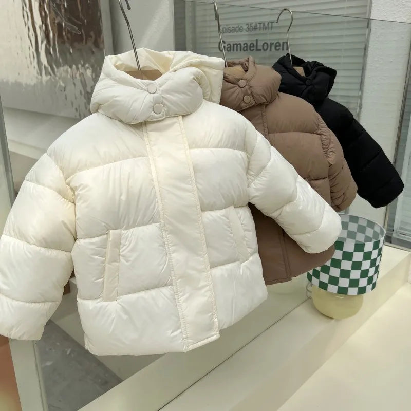 Winter Kids Parkas Korean Style Girls Fur Coat Hoodie Boys Thicken Outerwear-Dollar Bargains Online Shopping Australia