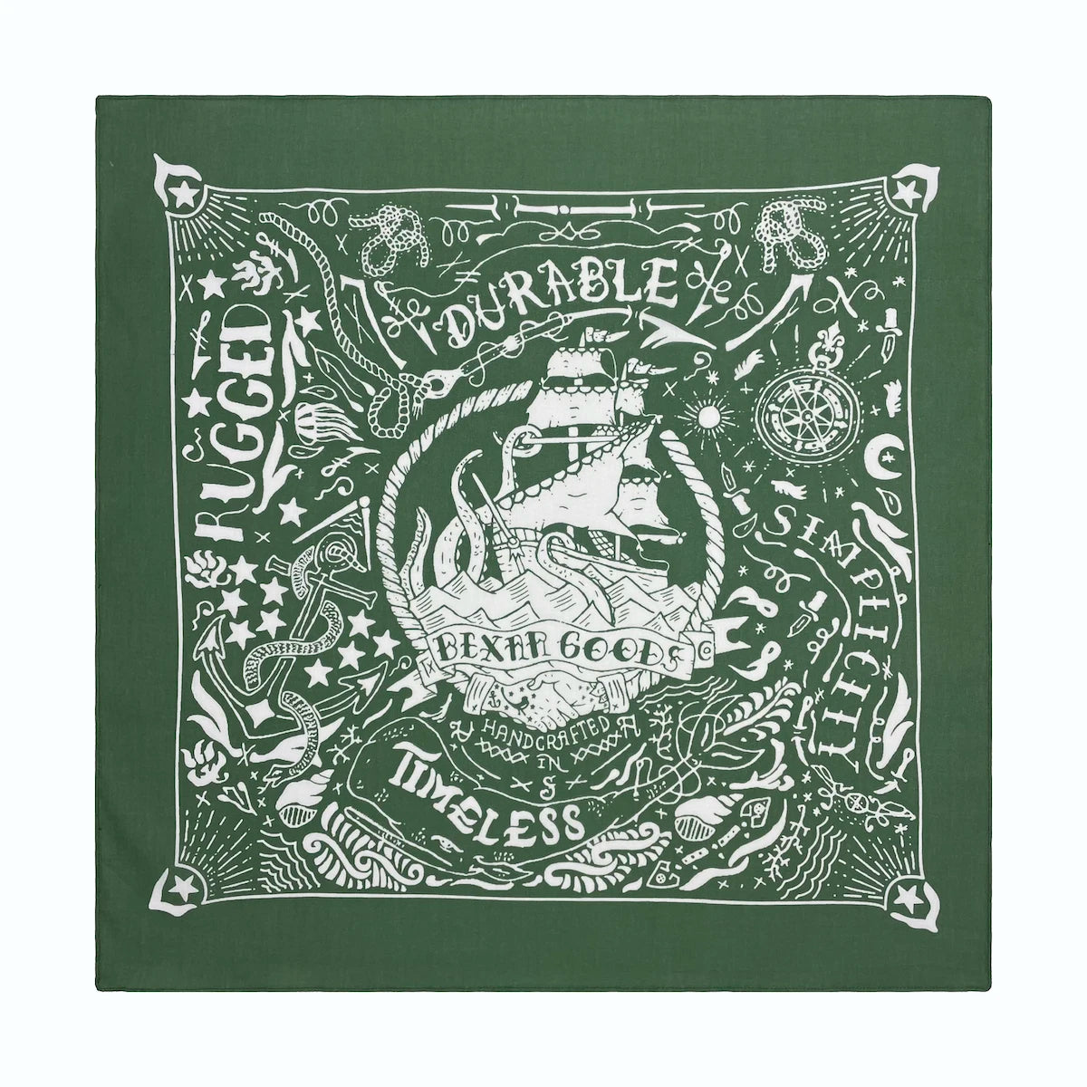 55CM Cotton Vintage Sailor Ocean Anchor Square Hip Hop Printed Bandana Men Women Outdoor Headbands Band Wrist Wraps Scarves-Dollar Bargains Online Shopping Australia
