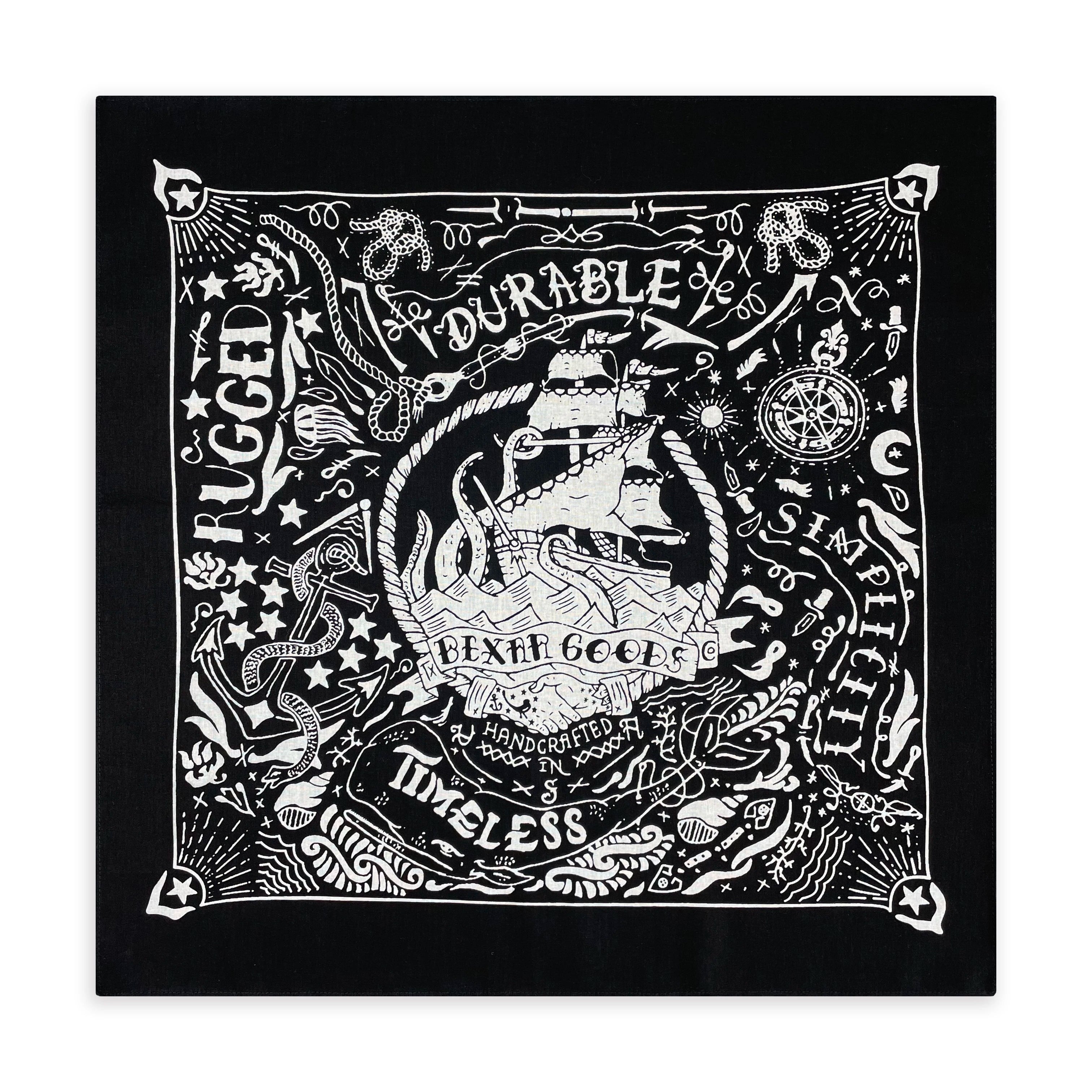 55CM Cotton Vintage Sailor Ocean Anchor Square Hip Hop Printed Bandana Men Women Outdoor Headbands Band Wrist Wraps Scarves-Dollar Bargains Online Shopping Australia