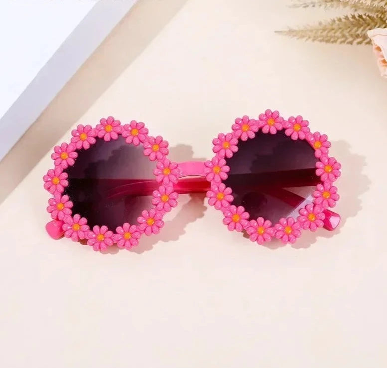 Girl Sunflower Round Flower Cute Ladies Fashion Sun Shade Glasses Children's Daisy Sunglasses Child Matching Sunglasses-Dollar Bargains Online Shopping Australia