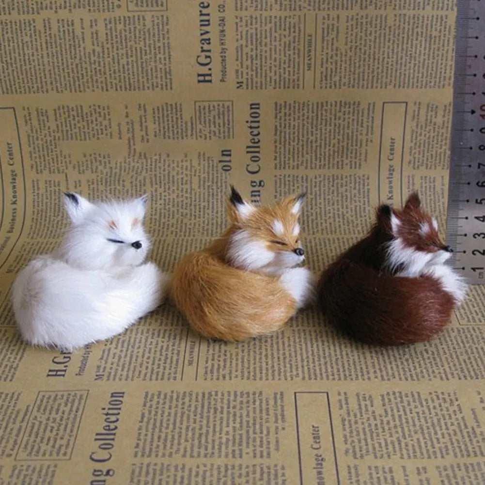 Simulation Rabbit Owl Cat Fox Ornament Furs Squatting Model Home Decoration Animal World with Static Action Figures Gift for Kid-Dollar Bargains Online Shopping Australia