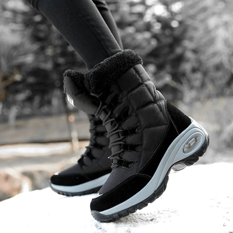 Boots Winter High Quality Keep Warm Mid-Calf Waterproof Snow Boots Women Comfortable Ladies Thigh High Hiking Boots-Dollar Bargains Online Shopping Australia