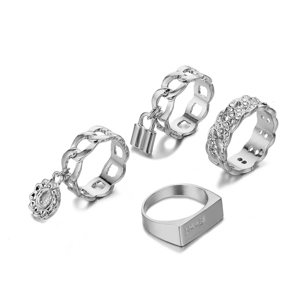 Drip Oil Love Set Ring For Women Simple Light Luxury Ladies Smiley Butterfly Jewelry Birthday Party Gifts-Dollar Bargains Online Shopping Australia