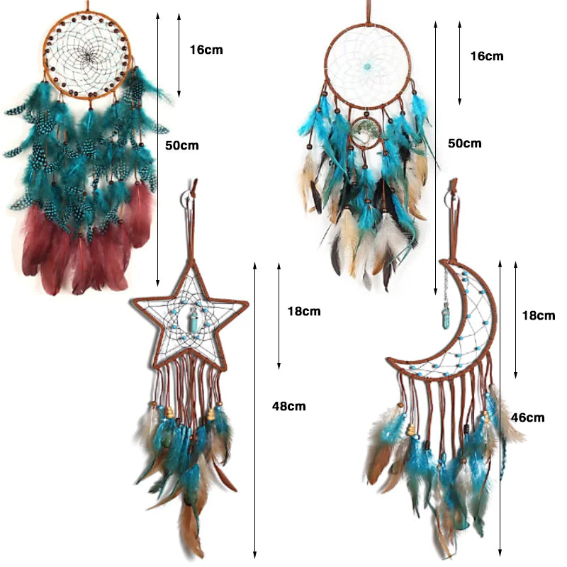 Aesthetic Dream Catcher Room Wall Decor Art Handmade Feather Life Tree Luxury Decorative Items For Home Decorations Accessories-Dollar Bargains Online Shopping Australia