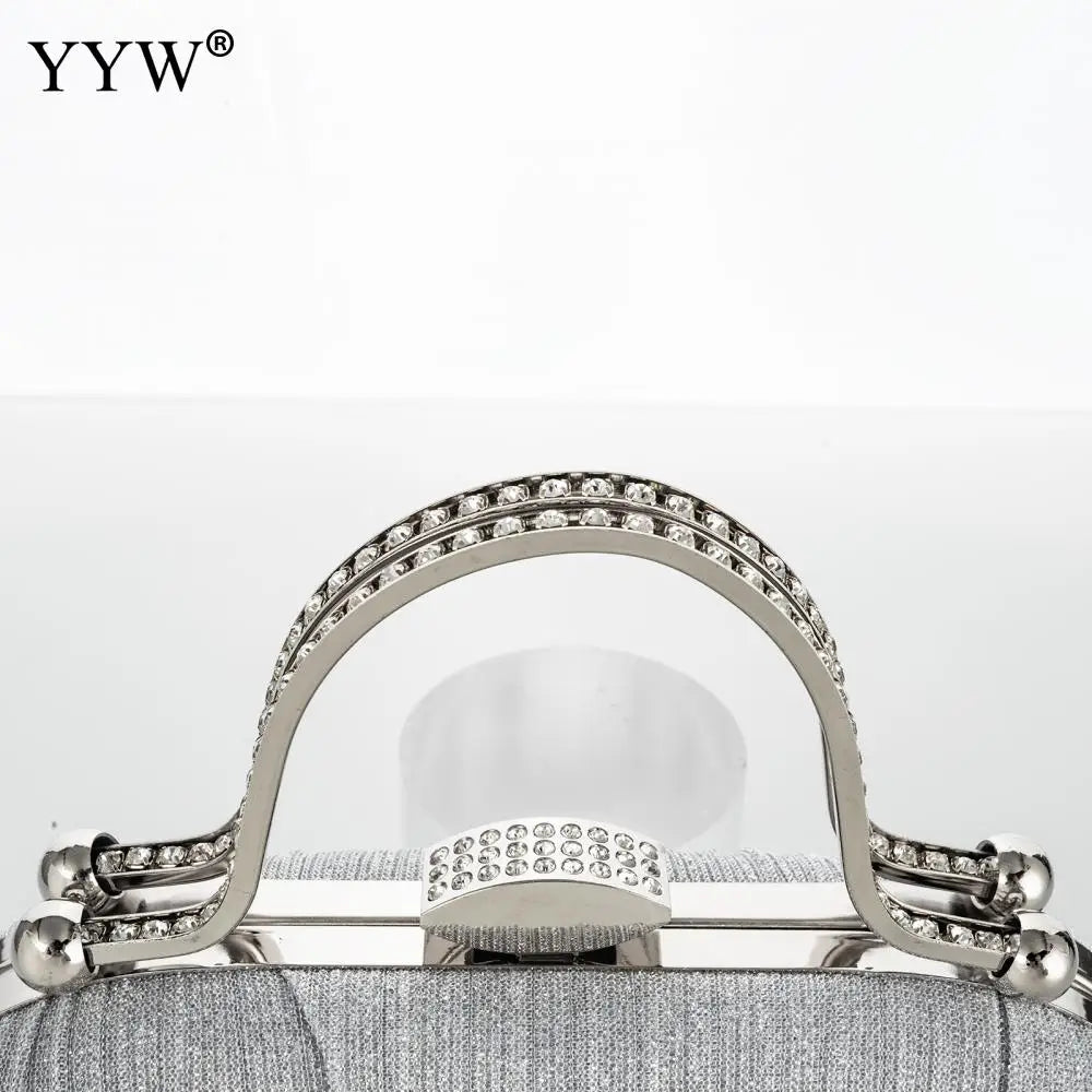 2024 Fashion Diamond Top Handle Women Evening Handbag Clutch Bags Glitter Sequins Rhinestone Female Daily Purse for Wedding Prom