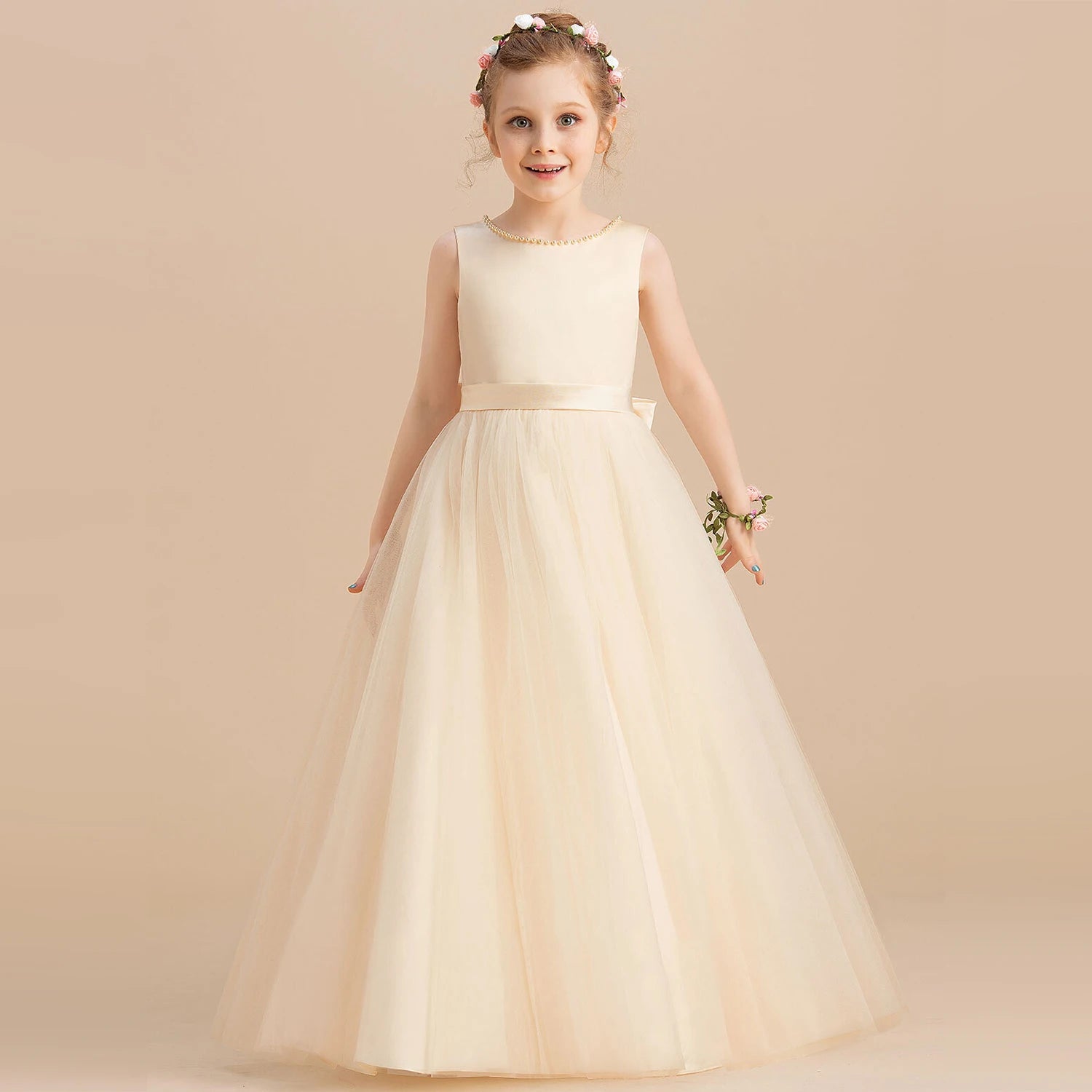 Girls Dress Lace Princess Pageant Birthday Party First Communion Gowns Bridesmaid Flower Girl Dresses For Wedding-Dollar Bargains Online Shopping Australia