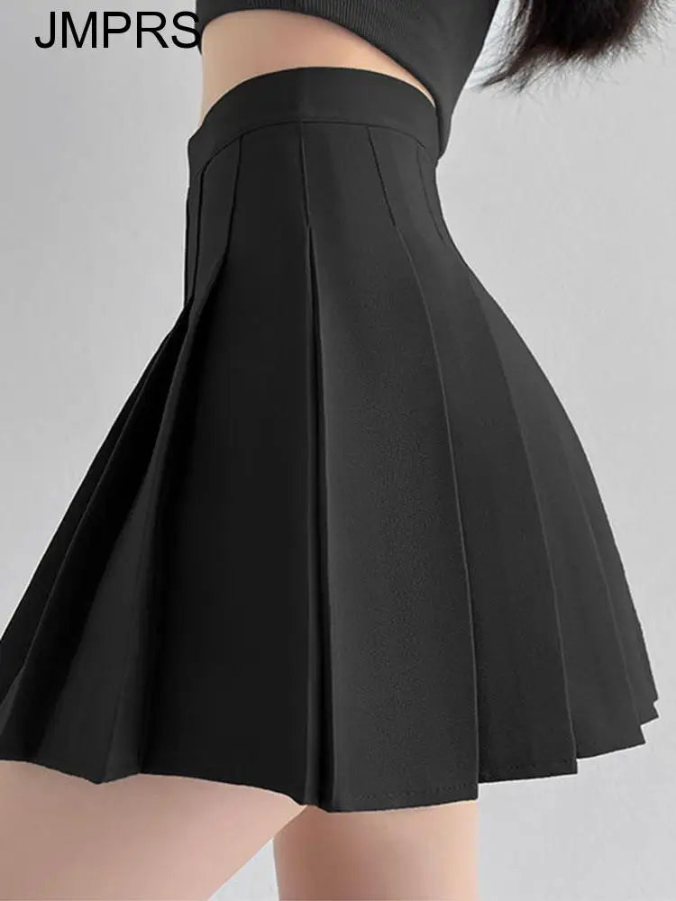 High Waist Women Mini Skirt Summer Slim A Line Pleated Skirt Fashion Button-Dollar Bargains Online Shopping Australia