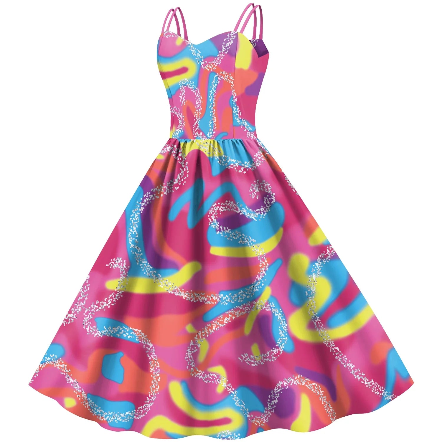 Pink Dress Women Movie Dresses Cosplay Costume Princess Dress Halloween Party-Dollar Bargains Online Shopping Australia
