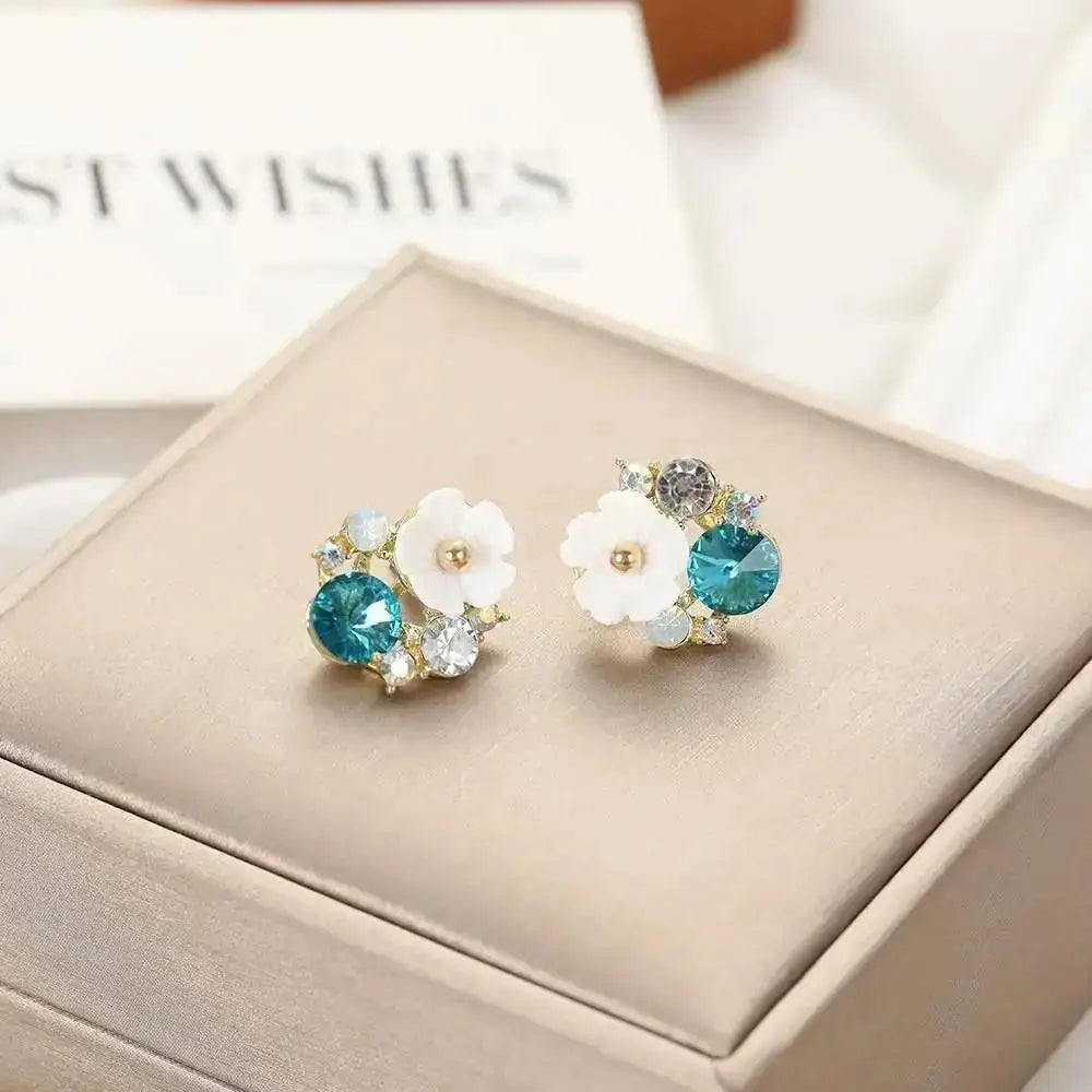 925 Silver Needle Korean Fashion Imitation Pear Earrings For Women Jewelry Luxury Women's Heart Stud Earrings-Dollar Bargains Online Shopping Australia