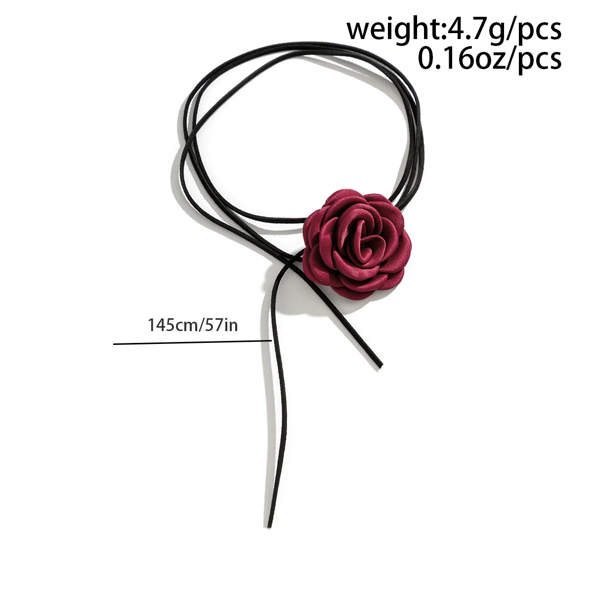 Gothic Elegant Big Rose Flower Clavicle Chain Necklace Women Wed Bridal Sexy Adjustable Choker Mariage Jewelry Y2K Accessories-Dollar Bargains Online Shopping Australia