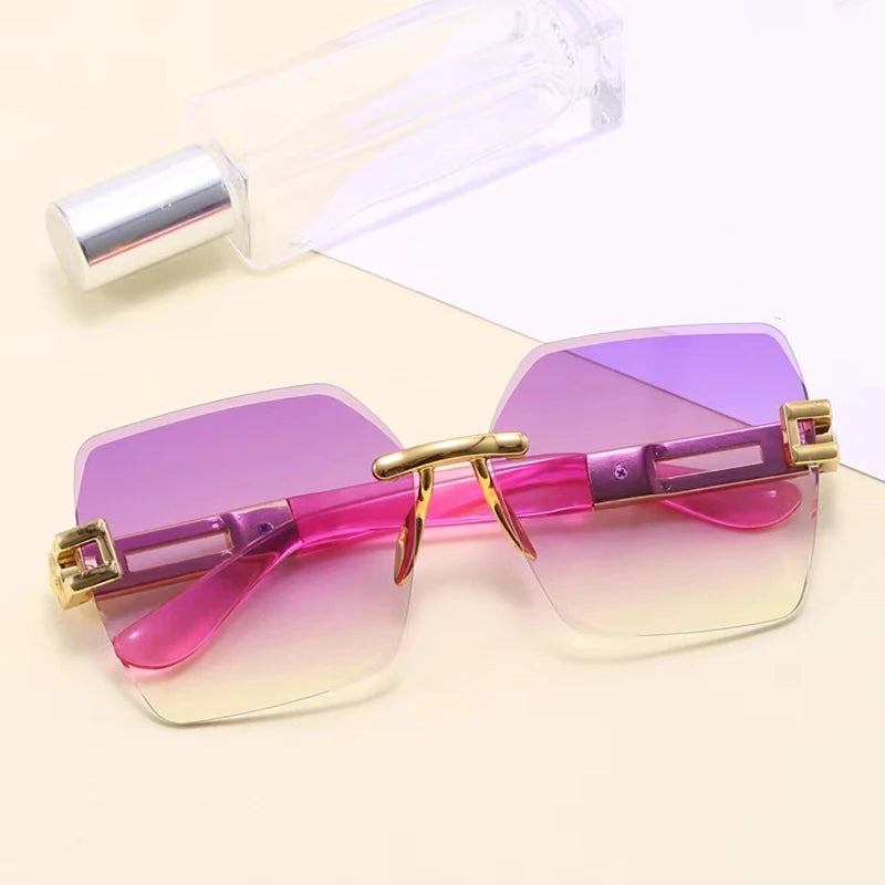 sunglasses Women Borderless Trimming Square Sun Glasses Lady's Summer Trend Eyewear UV400-Dollar Bargains Online Shopping Australia