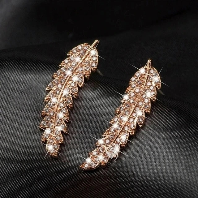 Silver Color Heart Bling Zircon Stone Stud Earrings Women Jewelry-Dollar Bargains Online Shopping Australia