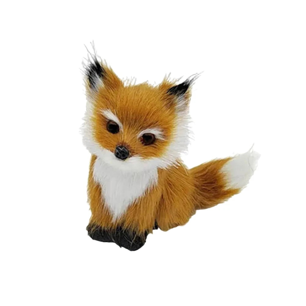 Simulation Rabbit Owl Cat Fox Ornament Furs Squatting Model Home Decoration Animal World with Static Action Figures Gift for Kid-Dollar Bargains Online Shopping Australia