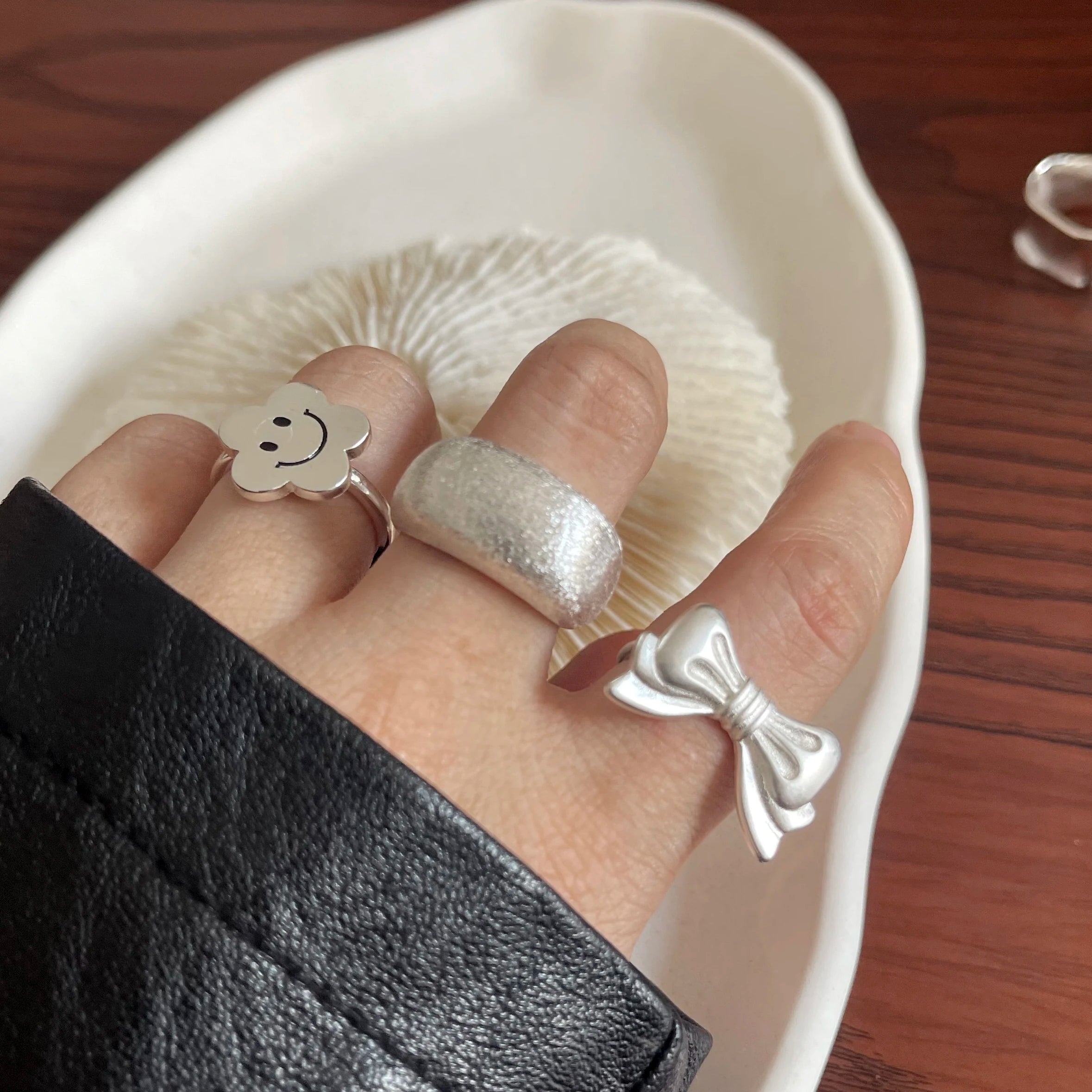 Sterling Silver String Ring For Women Heart Jewelry Finger Open Handmade Shinning Rings Allergy For Birthday Gift-Dollar Bargains Online Shopping Australia