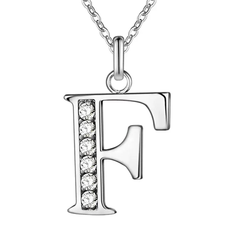 26 Letter A-Z Silver Plated Necklace Color Jewelry Pendant Metal Stamp-Dollar Bargains Online Shopping Australia