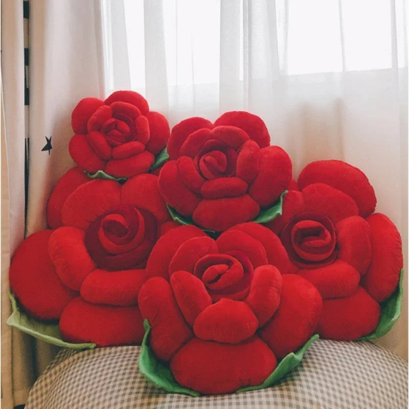 Stuffed Toys Simulation Rose Flower Pillow Cushion Stuffed Plush Toy Three-dimensional Petal Fashion Sofa Cushion Gift Toys-Dollar Bargains Online Shopping Australia