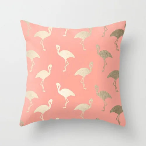 Pink Pillow Flamingo Backrest Headboard Decorative Cushion Nordic Style Office Nap Pillow Car Lumber Pad cute pillow removable-Dollar Bargains Online Shopping Australia