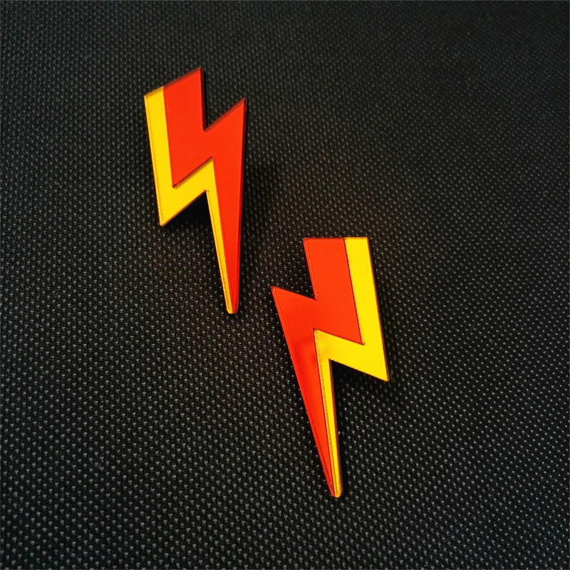 Glitter Lightning Acrylic Stud Earrings For Women Multicolor Jewelry Mirror Trendy Fashion Summer Classic Accessories-Dollar Bargains Online Shopping Australia