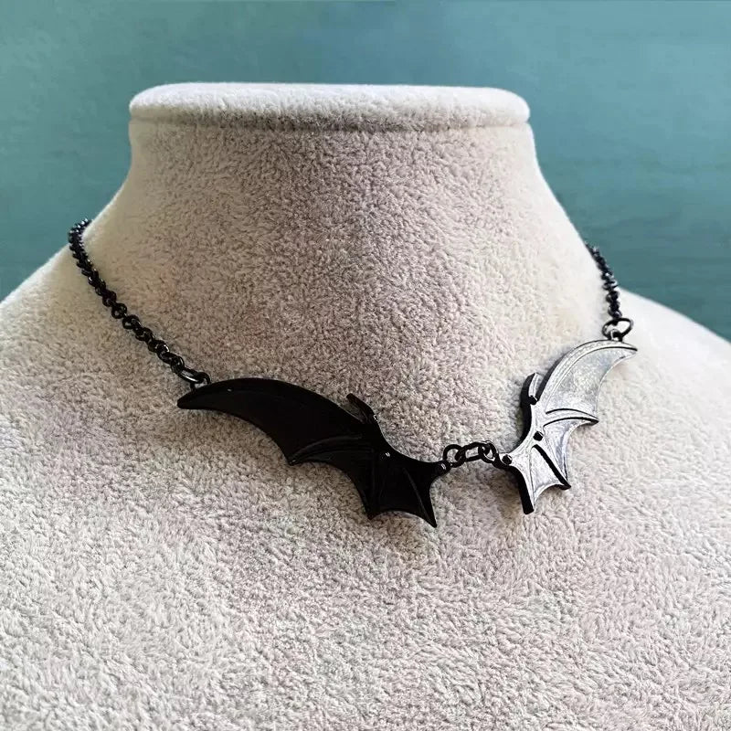 Goth Vampire Vintage Bat Wings Pendant Choker Necklace Christmas Witchy Gift For Women Best Friends New Fashion Jewelry-Dollar Bargains Online Shopping Australia