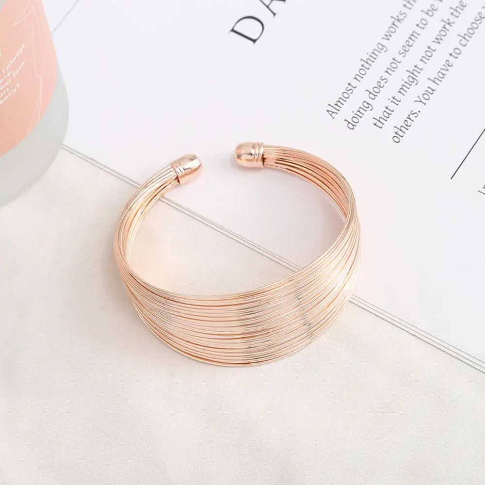 Women Gifts Bracelet Chains Stainless Steel 3 Color Set Bracelets Bangles Accessory Bracelets-Dollar Bargains Online Shopping Australia