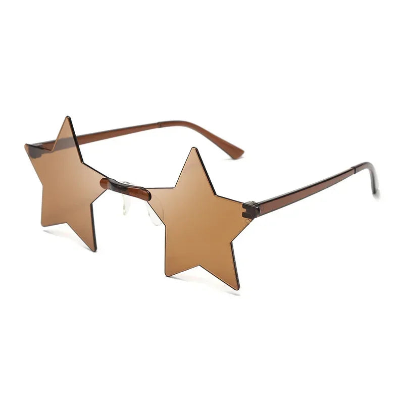 Star Sunglasses Ocean Color Frameless Personality Dazzle Ball Sun Candy Color One Mirror-Dollar Bargains Online Shopping Australia