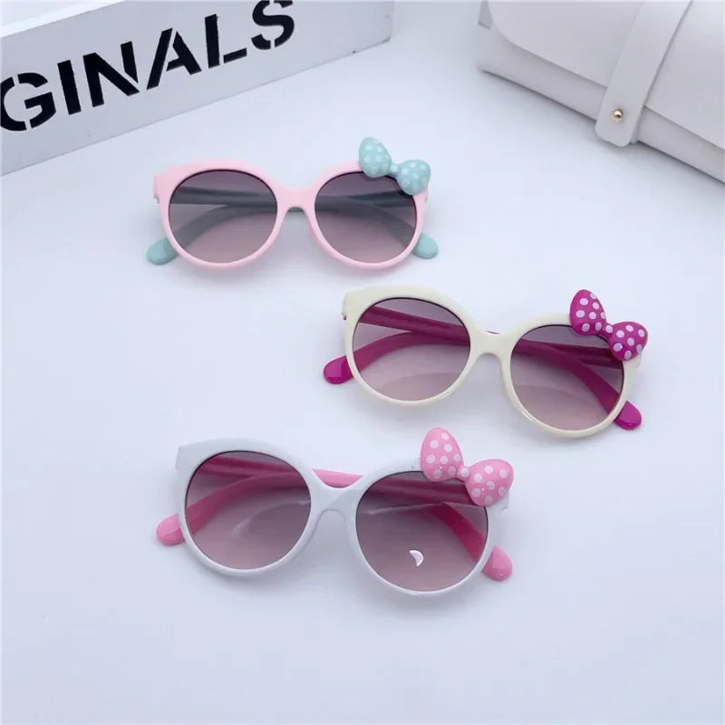 Kids Sunglasses Girls Boys Shiny Bowknot Sun Glasses Lovely Cat Children Eyewear Fashion Gradient Eyeglasses UV400-Dollar Bargains Online Shopping Australia