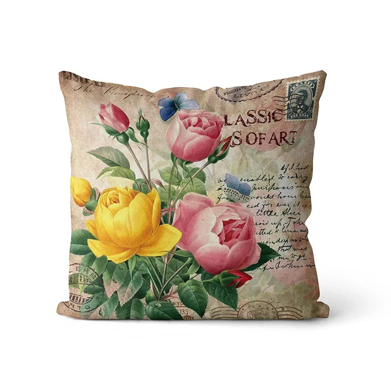 Happy Easter Day Purple Flower Pillow Case Hydrangea Lavender Rose Forest Pillowslip Cushion Covers Sofa Living Room-Dollar Bargains Online Shopping Australia