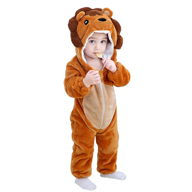 Halloween Baby Rompers Winter Hooded Flannel Toddler Infant Clothes Overall Bodysuits Jumpsuit Costume-Dollar Bargains Online Shopping Australia