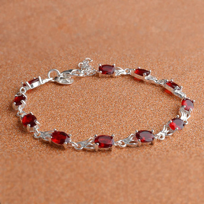 Charm Bracelet Bangle Sliver Color Heart Wedding Birthday Vintage Jewelry Girls Gift-Dollar Bargains Online Shopping Australia