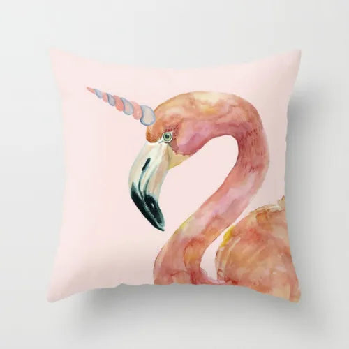 Pink Pillow Flamingo Backrest Headboard Decorative Cushion Nordic Style Office Nap Pillow Car Lumber Pad cute pillow removable-Dollar Bargains Online Shopping Australia