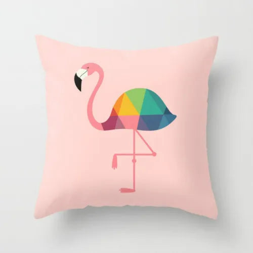 Pink Pillow Flamingo Backrest Headboard Decorative Cushion Nordic Style Office Nap Pillow Car Lumber Pad cute pillow removable-Dollar Bargains Online Shopping Australia