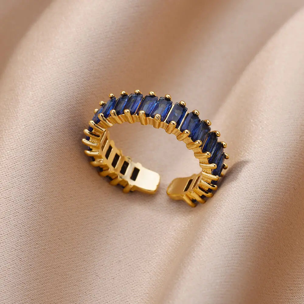 Lucky Turkish Evil Eye Rings For Women Opening Stainless Steel Ring Luxury Wedding Couple Jewelry anillos mujer-Dollar Bargains Online Shopping Australia