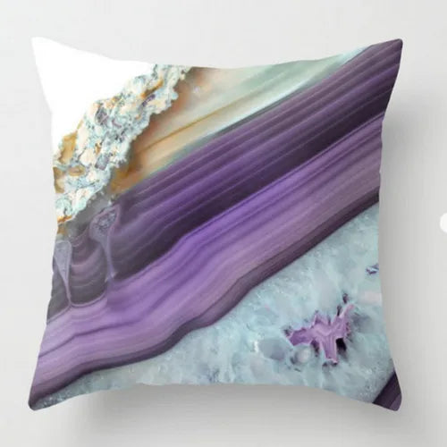 Nordic sofa cushion cover plush pillow cover purple pattern cushion cover living room office nap pillow cover-Dollar Bargains Online Shopping Australia