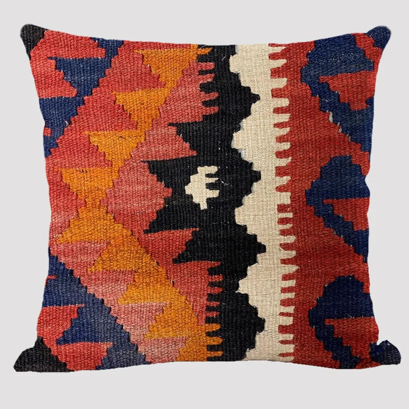 Bohemian Patterns Linen Cushions Case Multicolors Abstract Ethnic Geometry Print Decorative Pillows Case Living Room Sofa Pillow-Dollar Bargains Online Shopping Australia