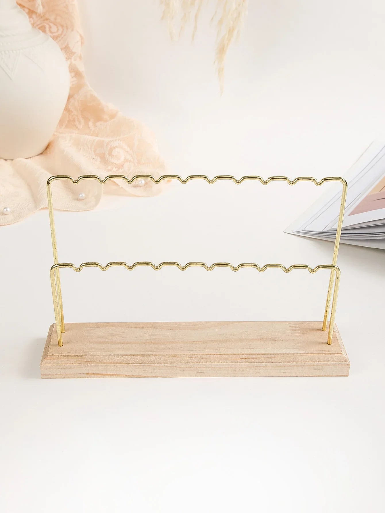 Double-deck Earrings Ring Necklace Watch Jewelry Shelf Jewelry Stand Counter Pendant Jewelry Display Stand-Dollar Bargains Online Shopping Australia