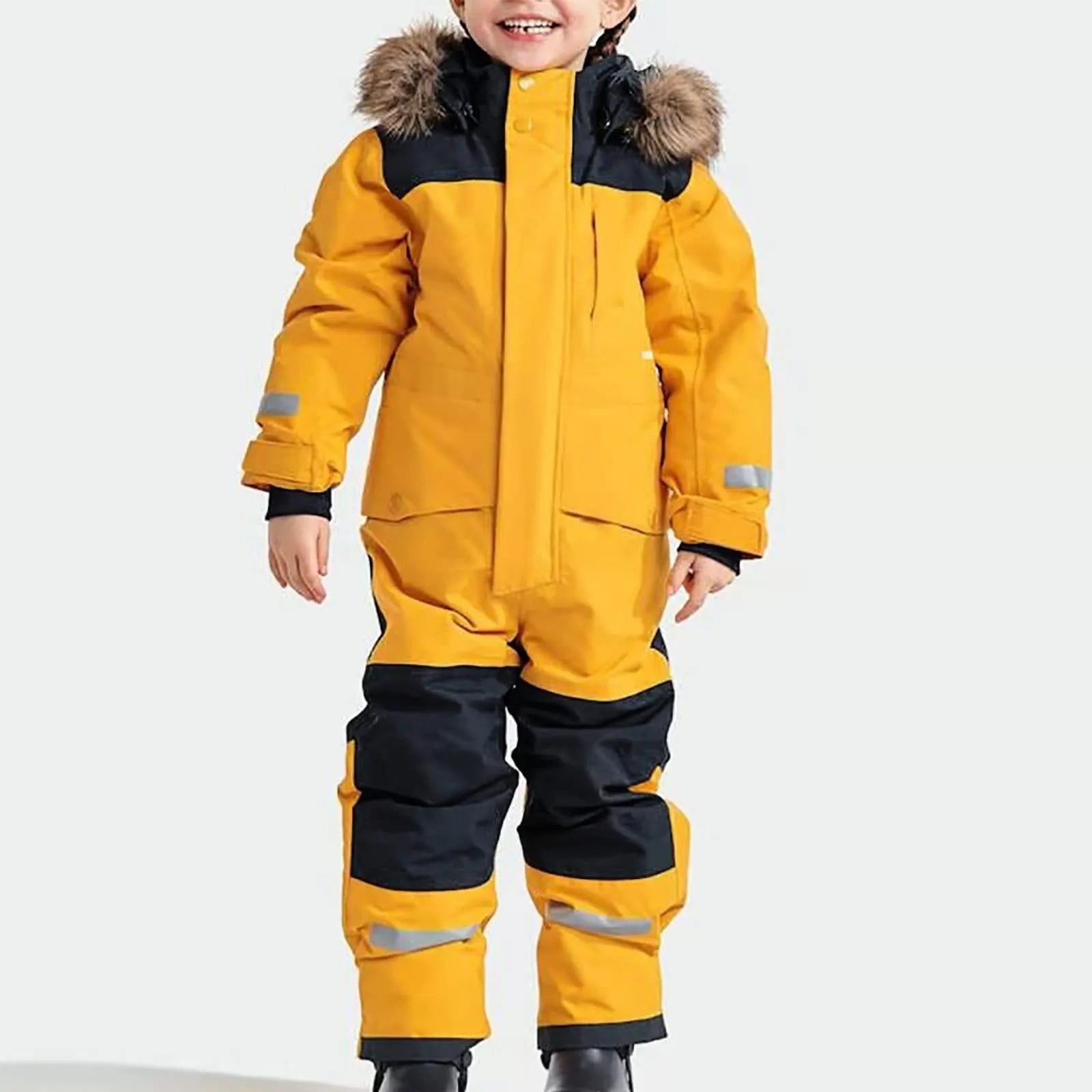 Children Snowsuits Ski Jumpsuit Ski Suit Boys Girls Winter Warm Outdoor Fleece Overalls Windproof Kids Skiing Snowboarding Suit-Dollar Bargains Online Shopping Australia