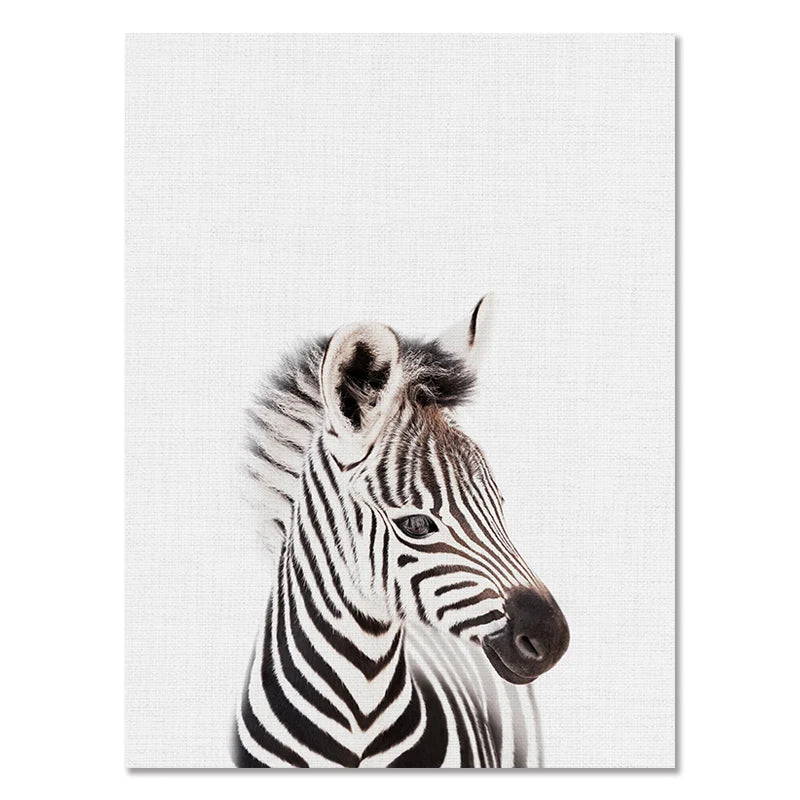 Baby Room Animal Wall Canvas Painting Elephant Giraffe Bear Wall Art Prints Picture Nordic Art Poster for Kid Room Nursery Decor-Dollar Bargains Online Shopping Australia