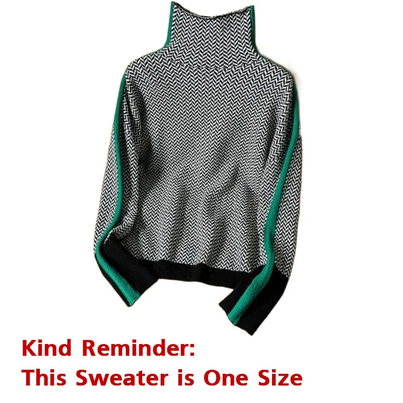 Women Sweater Knitted New Turtleneck Chic Sexy Knit Sweater Slim All-Match-Dollar Bargains Online Shopping Australia