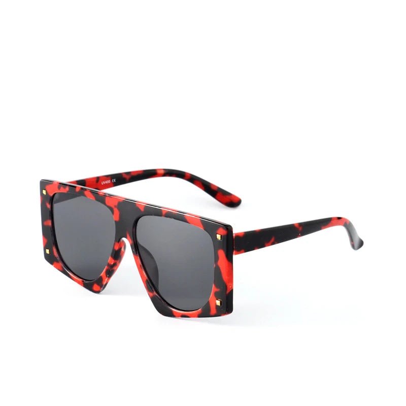 Punk Leopard Sunglasses Women Sexy Oversized Sun Glasses Men UV400 Gradient Shades Steampunk Goggles Eyewear-Dollar Bargains Online Shopping Australia