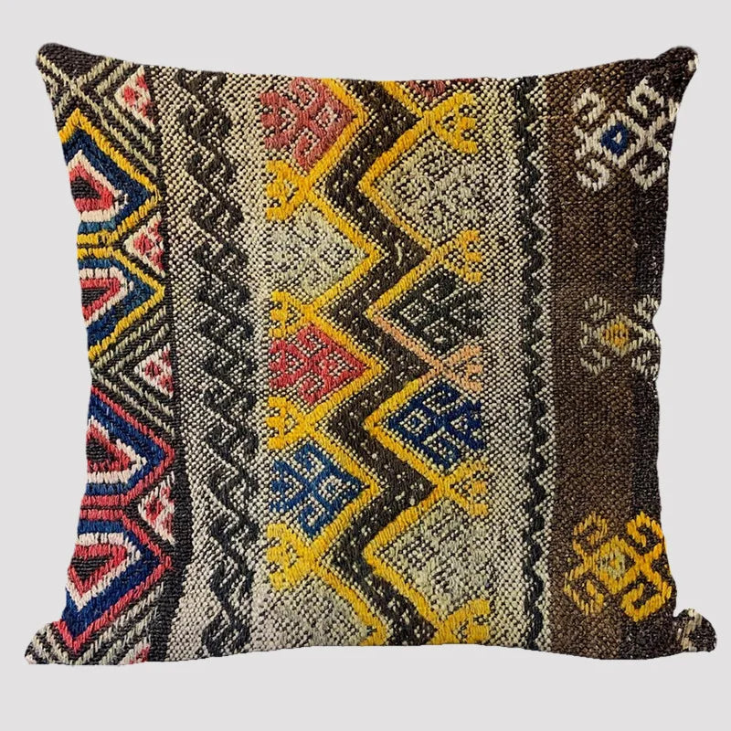 Bohemian Patterns Linen Cushions Case Multicolors Abstract Ethnic Geometry Print Decorative Pillows Case Living Room Sofa Pillow-Dollar Bargains Online Shopping Australia