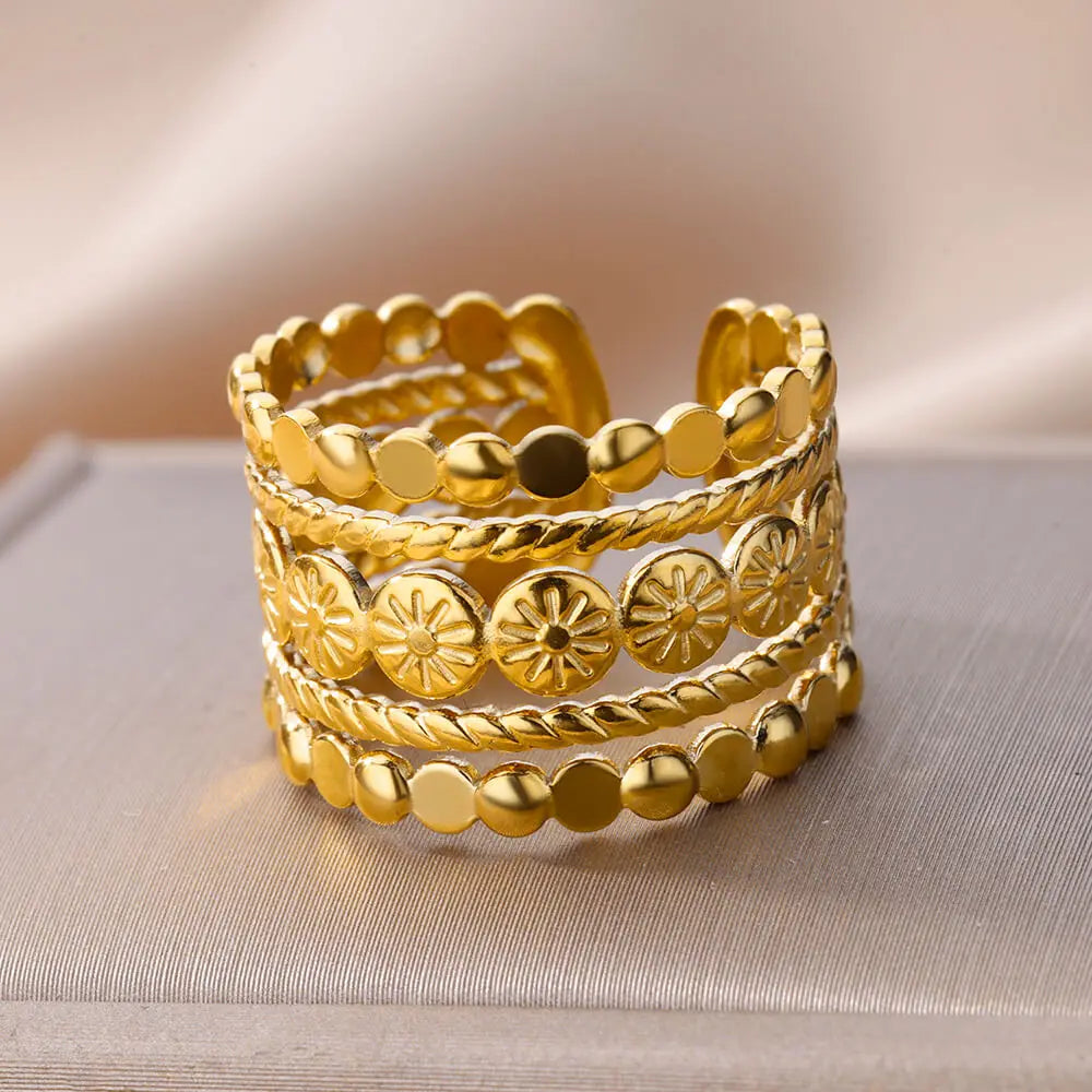Lucky Turkish Evil Eye Rings For Women Opening Stainless Steel Ring Luxury Wedding Couple Jewelry anillos mujer-Dollar Bargains Online Shopping Australia