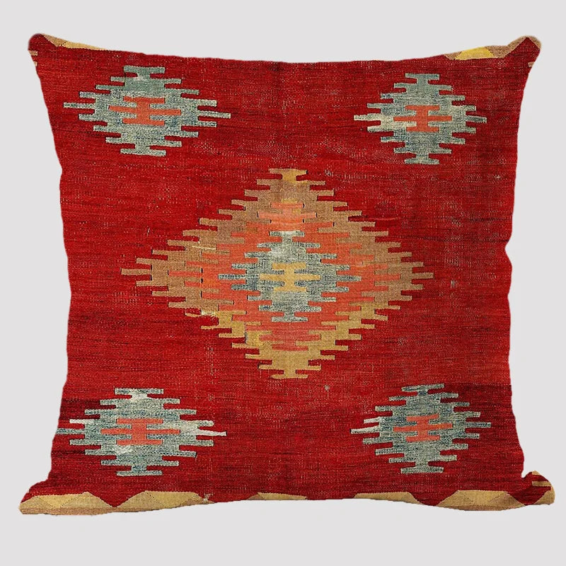 Bohemian Patterns Linen Cushions Case Multicolors Abstract Ethnic Geometry Print Decorative Pillows Case Living Room Sofa Pillow-Dollar Bargains Online Shopping Australia