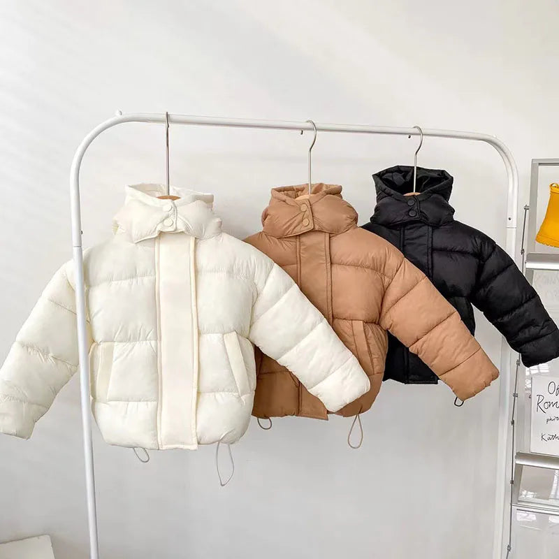 Winter Kids Parkas Korean Style Girls Fur Coat Hoodie Boys Thicken Outerwear-Dollar Bargains Online Shopping Australia