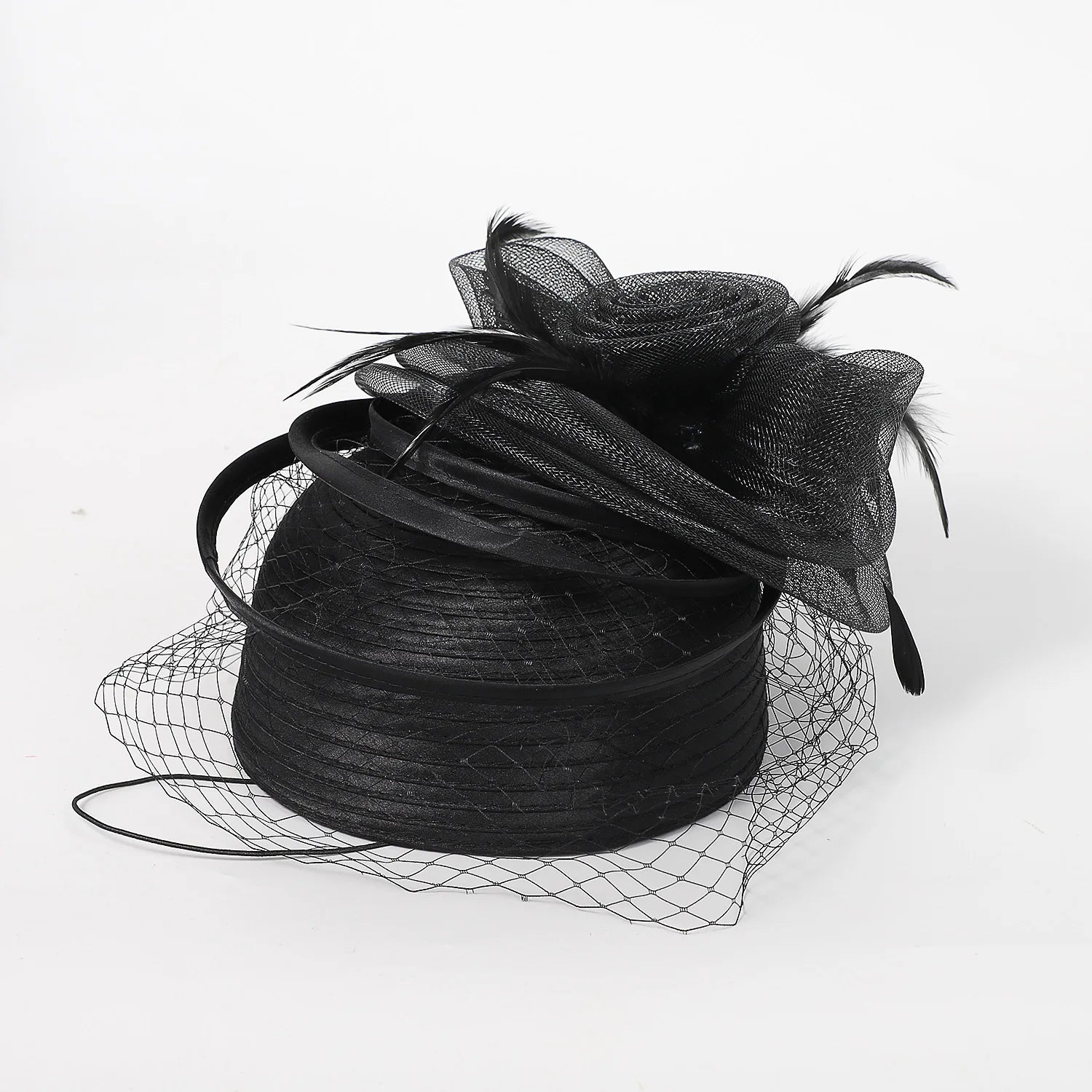Wedding Church Red Hats Fascinators For Woman With Feather Veil Cocktail Party Headdress Lady Elegant Kentucky Derby Cap-Dollar Bargains Online Shopping Australia