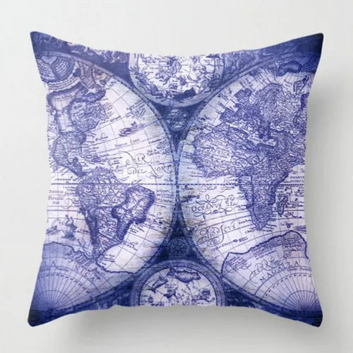 Nordic sofa cushion cover plush pillow cover purple pattern cushion cover living room office nap pillow cover-Dollar Bargains Online Shopping Australia